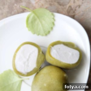 Μότσι Παγωτό Πράσινου Τσαγιού και Μήλου Η Υγιεινή Γεύση 14 Μότσι Παγωτό Πράσινο Τσάι με Πουρέ Μήλου