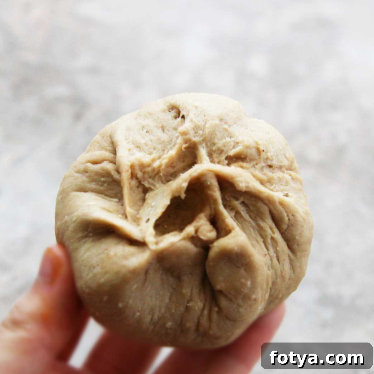 Συνταγή για 100% Ατμοψημένα Baozi Ολικής Άλεσης με Tangzhong 9 Γέμισμα και σφράγισμα των ψωμιών