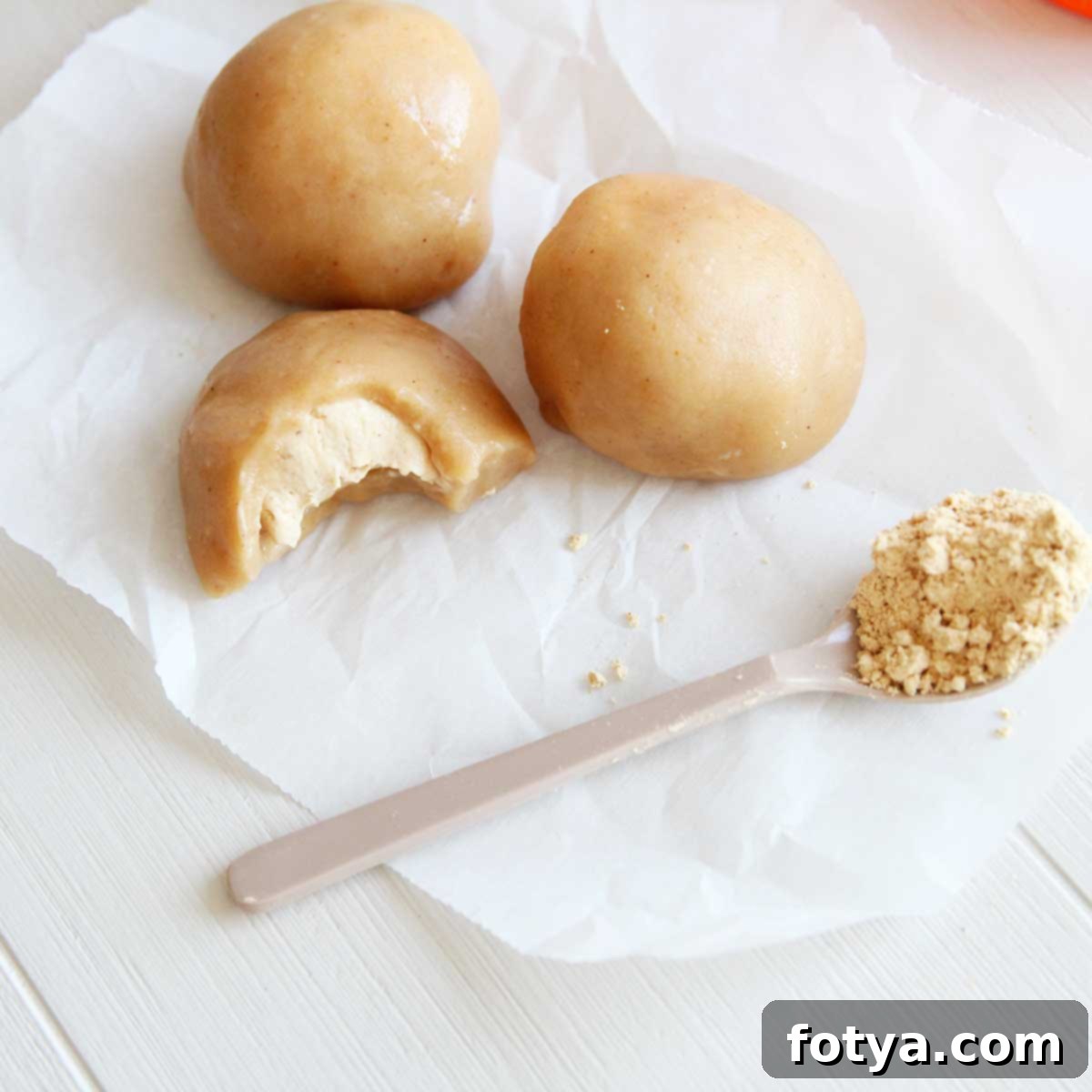 Μότσι PB Fit χαμηλών θερμίδων με σκόνη φυστικοβούτυρου 9 Έτοιμα για απόλαυση μότσι PB Fit με φυστικοβούτυρο