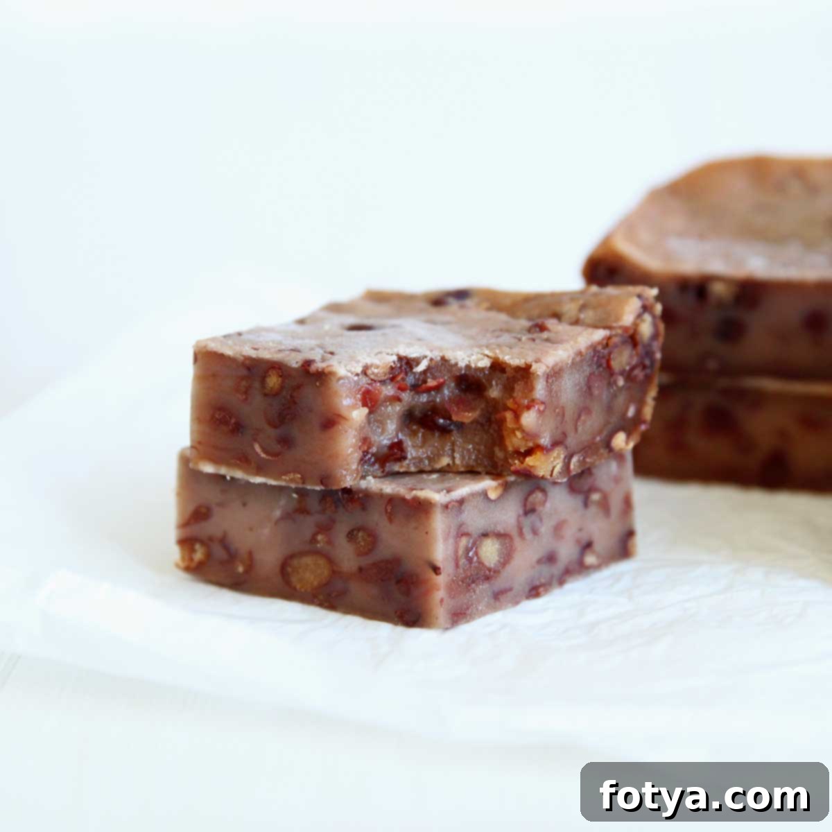 Φυτικό Μότσι Κέικ Κόκκινων Φασολιών 2 nian gao - vegan μοτσι κέικ με κόκκινα φασόλια