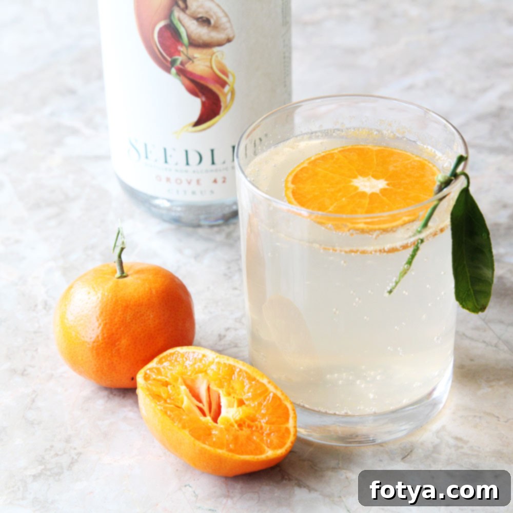 Συνταγή για Seedlip Orange Crush Κοκτέιλ Χωρίς Αλκοόλ 2 Μη Αλκοολούχο Κοκτέιλ Μανταρίνι με Seedlip Grove 42