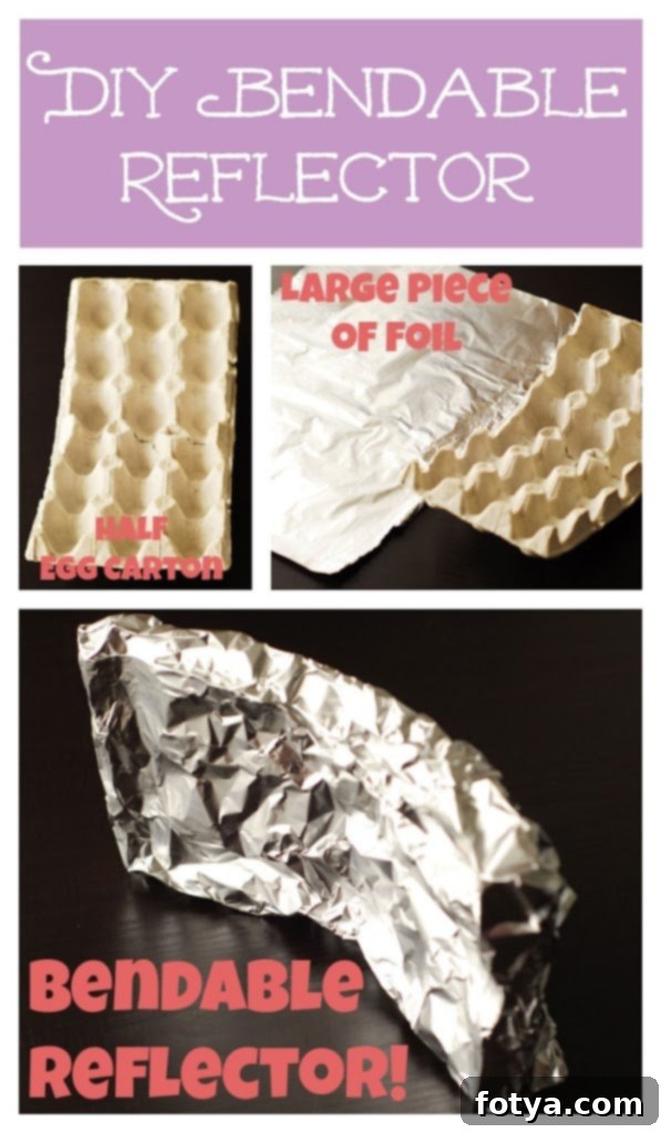 DIY Bendable Reflector to brighten up your photos from A Duck's Oven DIY Εύκαμπτος Ανακλαστήρας για να φωτίσετε τις φωτογραφίες σας