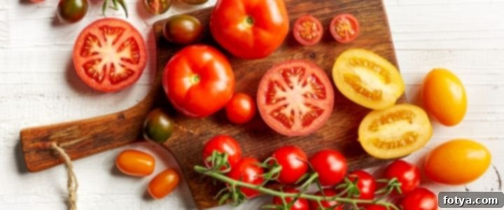 Διατηρήστε φρέσκα φρούτα και λαχανικά 4 Ντομάτες σε διάφορα στάδια ωρίμανσης