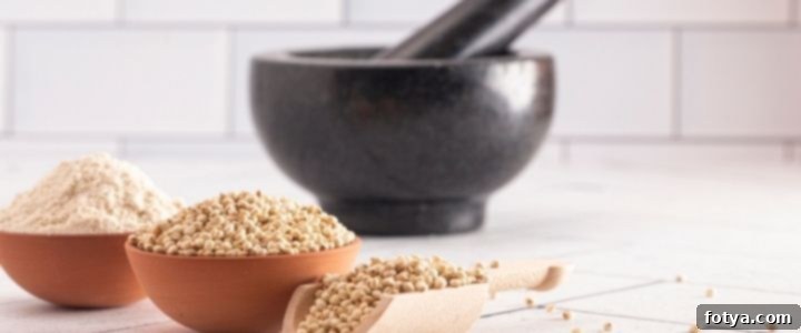 Εναλλακτικά υγιεινά άλευρα αντί λευκού αλευριού 7 Μπολ με αλεύρι σόργου και κόκκους σόργου